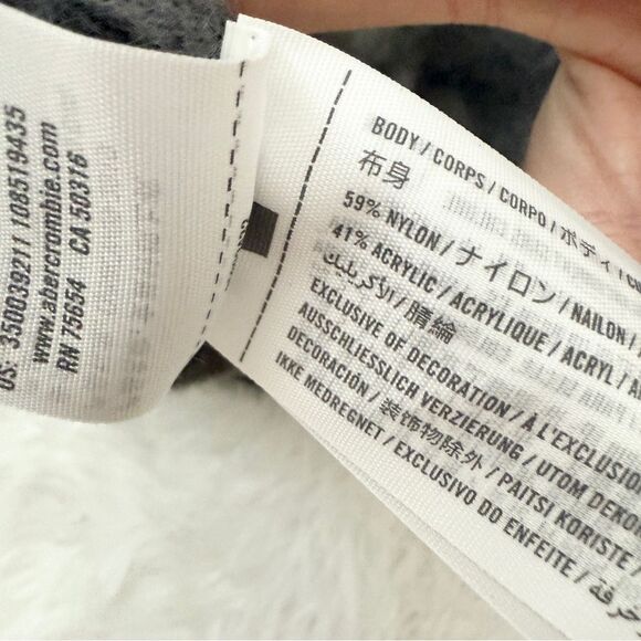 Women Hollister Fuzzy Tank Top with Butterfly Accent in Charcoal Size Medium - Picture 6 of 6